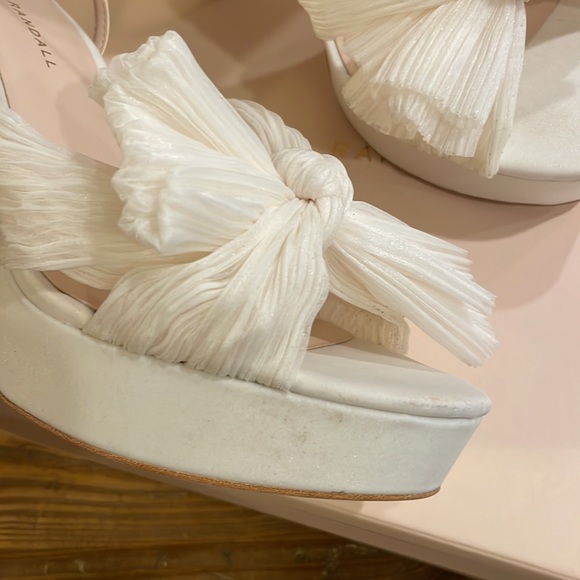 Loeffler Randall Natalia Platform Bow Heel Sz 9B Pearl White - Picture 14 of 16